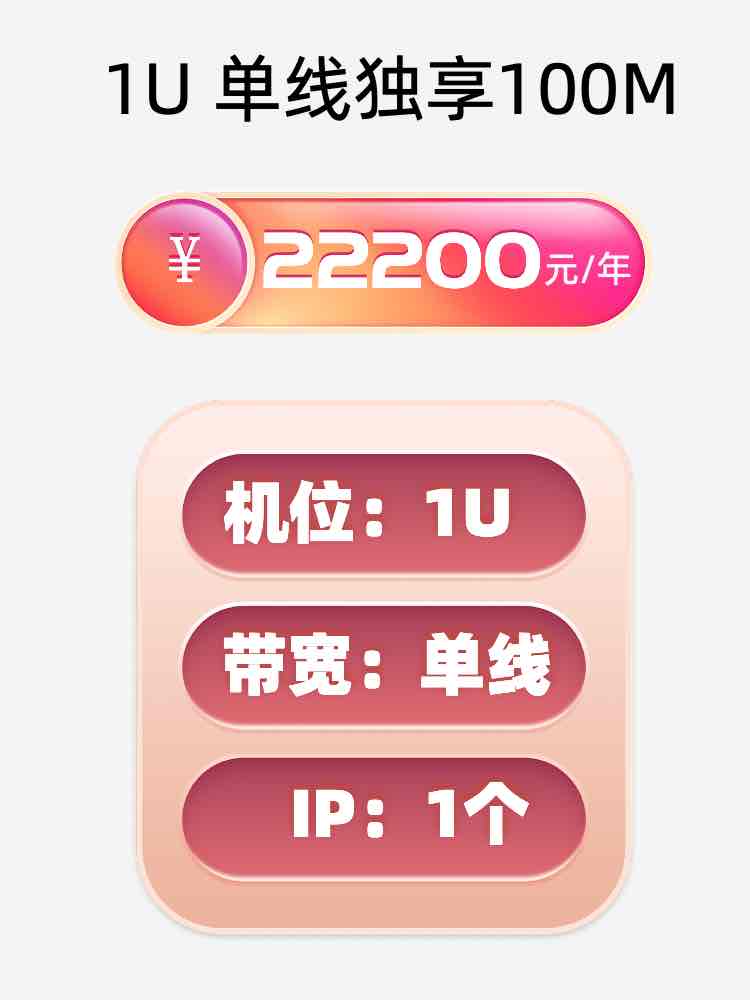 咸阳单线100M服务器托管价格
